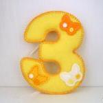 Lemon Butterfly Felt Number..