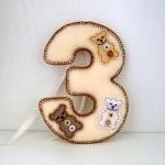 Teddy Bear Felt Number Deco..